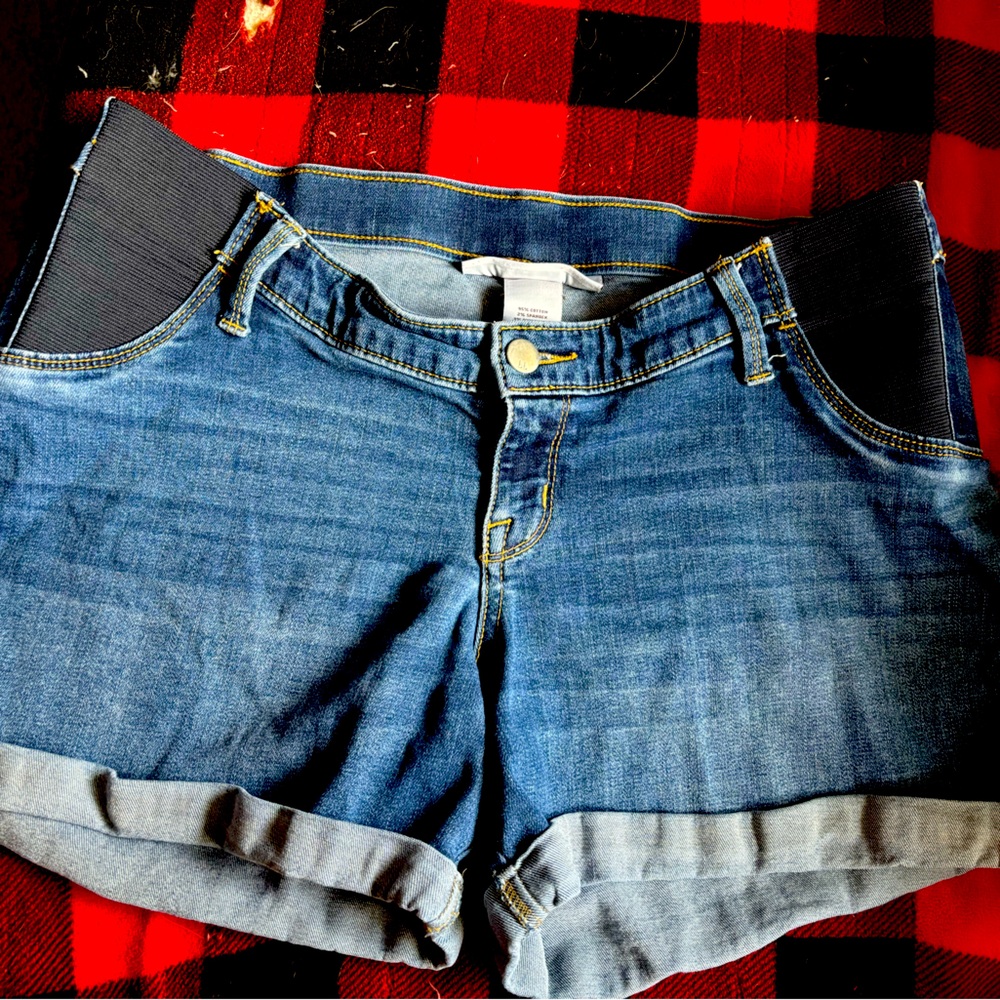 Maternity blue Jean shorts